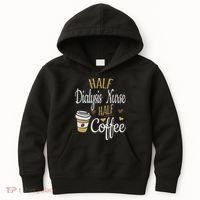 Half Coffee Half Dialysis Nurse Gift, Dialysis Nurse Kids Hoodie thumb 0