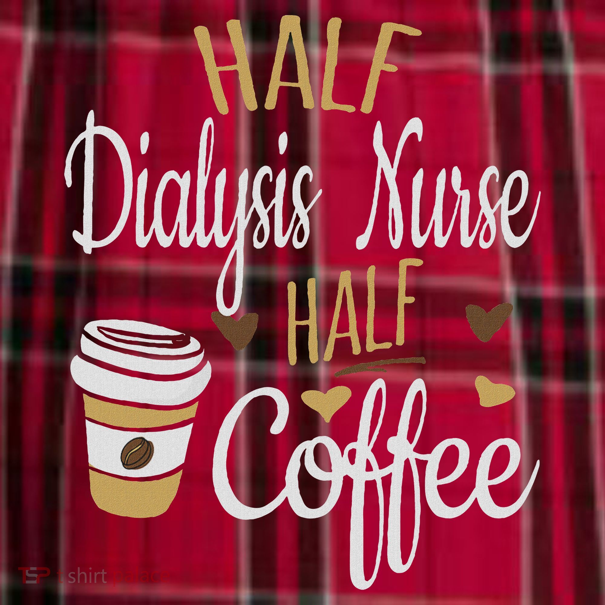 Half Coffee Half Dialysis Nurse Gift, Dialysis Nurse Women's Flannel Plaid Pajama Pants