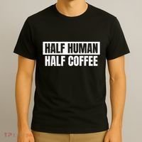 Half Coffee Half Human Espresso Barista Vintage T-Shirt thumb 3