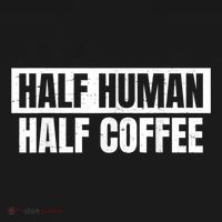 Half Coffee Half Human Espresso Barista Vintage T-Shirt thumb 7