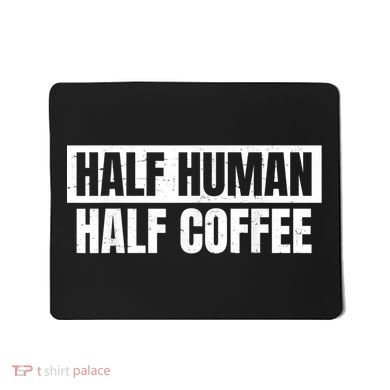 Half Coffee Half Human Espresso Barista Vintage Mousepad