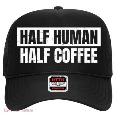 Half Coffee Half Human Espresso Barista Vintage Hat