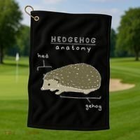 Hedgehog Cute Hedgehogs Golf Towel thumb 1