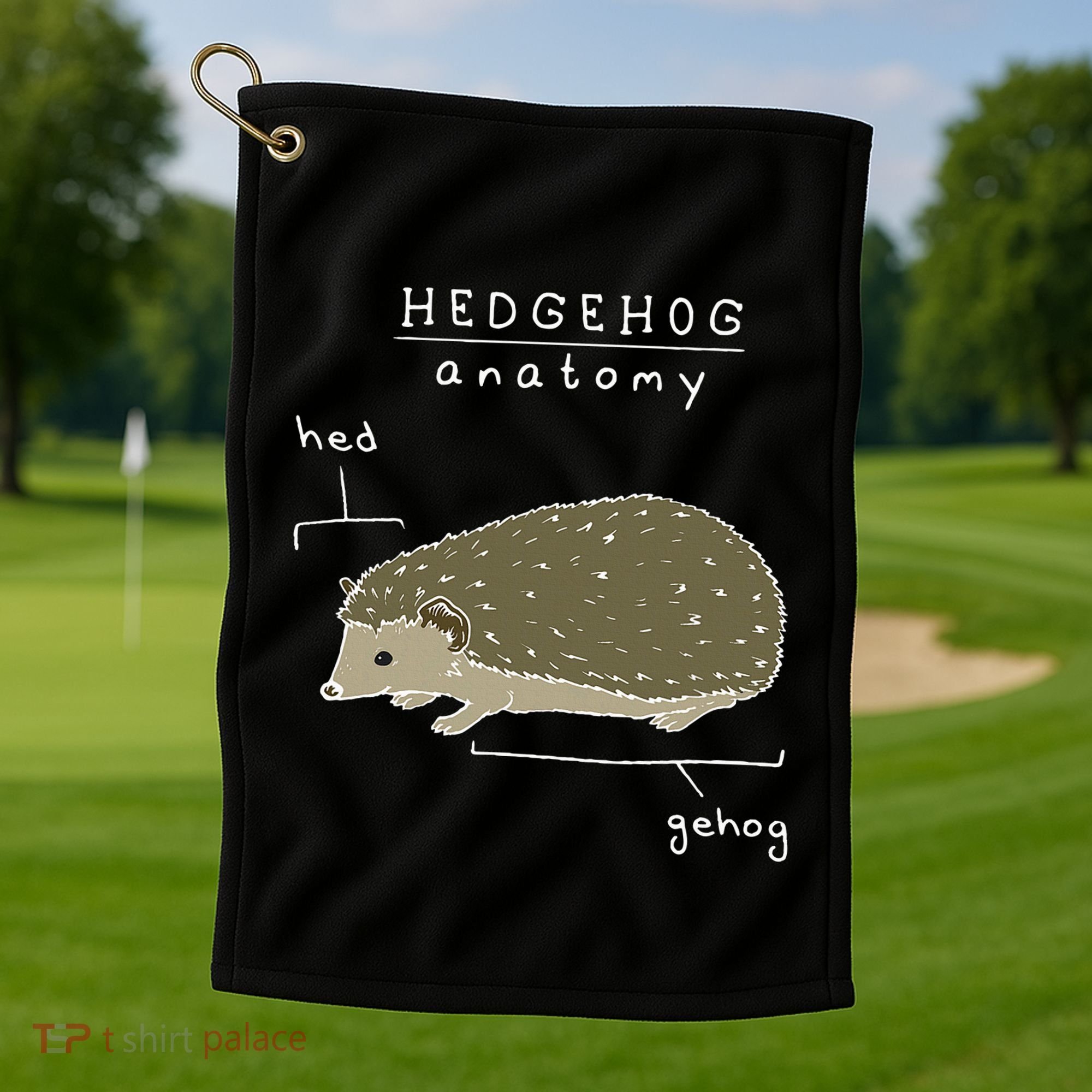 Hedgehog Cute Hedgehogs Golf Towel
