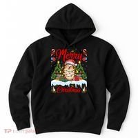 Hedgehog Christmas Hedgehog Xmas Tree Lighting Santa Hat Hoodie thumb 0