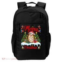 Hedgehog Christmas Hedgehog Xmas Tree Lighting Santa Hat Backpack thumb 0