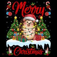Hedgehog Christmas Hedgehog Xmas Tree Lighting Santa Hat Coffee Mug thumb 5