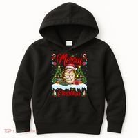 Hedgehog Christmas Hedgehog Xmas Tree Lighting Santa Hat Kids Hoodie thumb 0