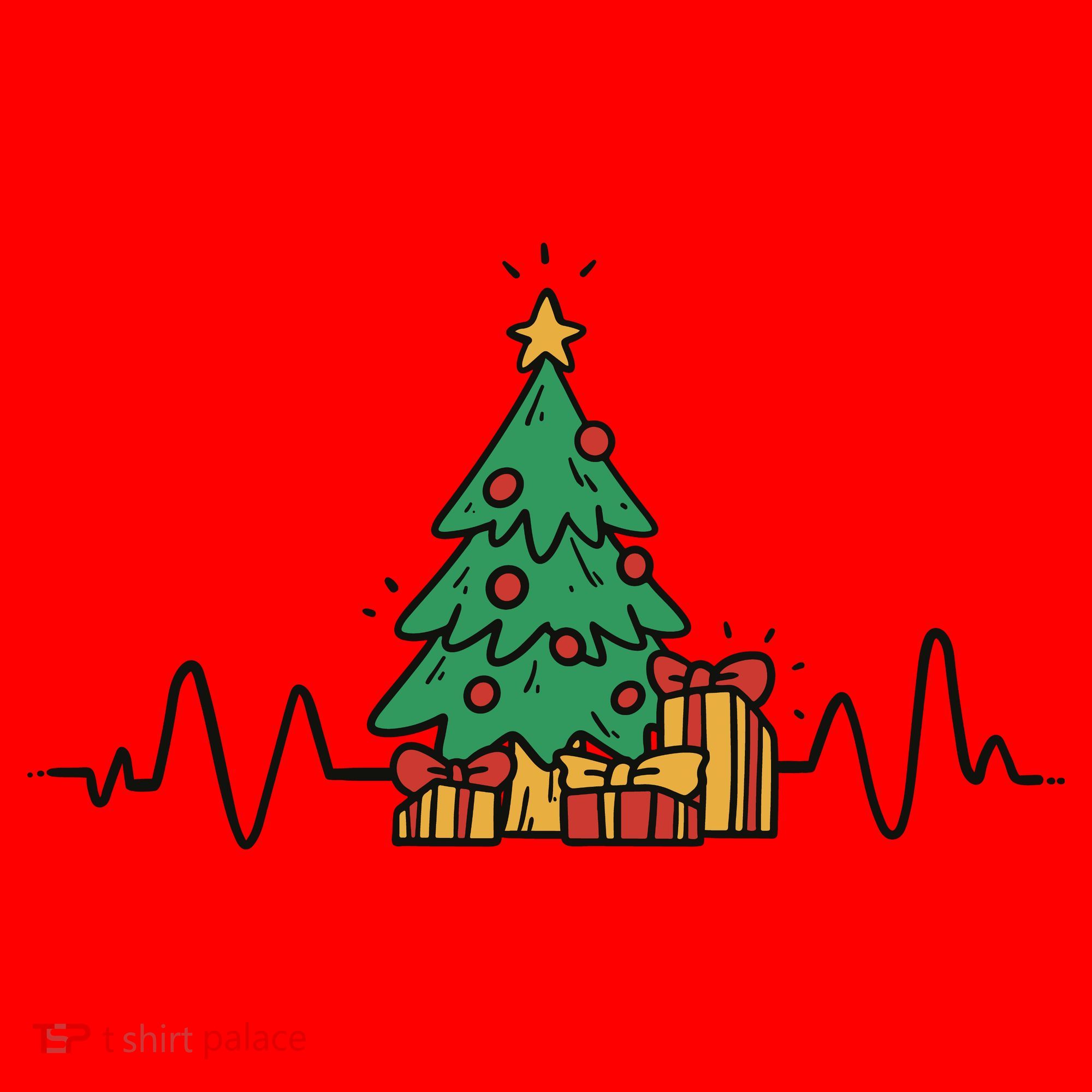 Heartbeat Christmas Holiday Santa Hat