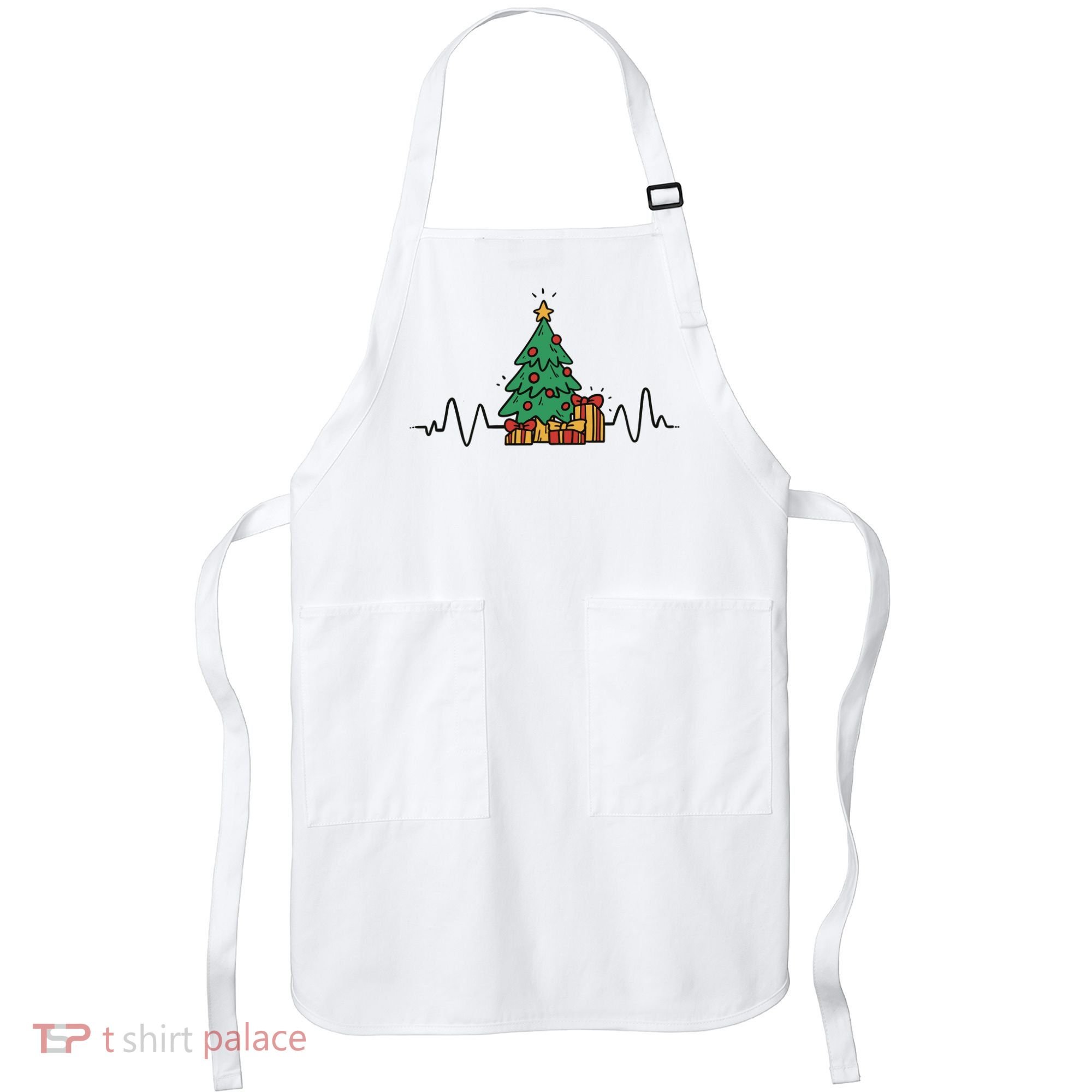 Heartbeat Christmas Holiday Apron