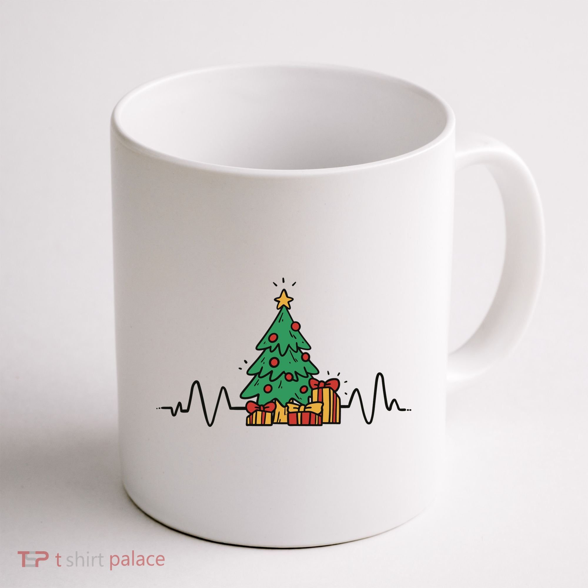 Heartbeat Christmas Holiday Coffee Mug