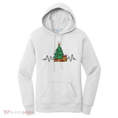 Heartbeat Christmas Holiday Women's Hoodie