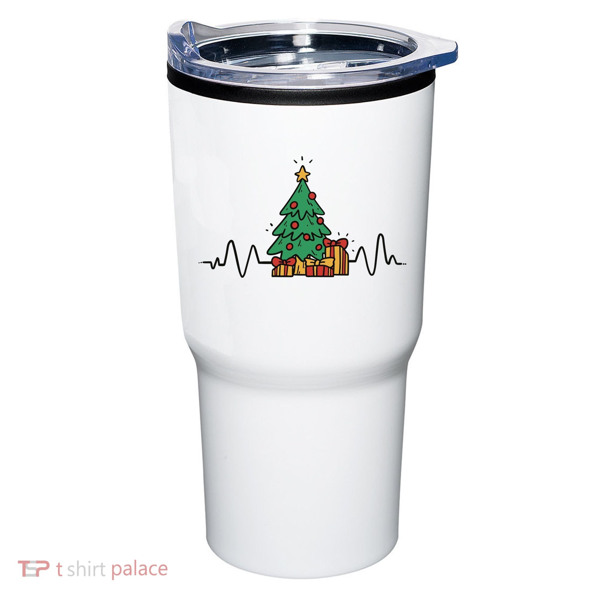 Heartbeat Christmas Holiday Tumbler