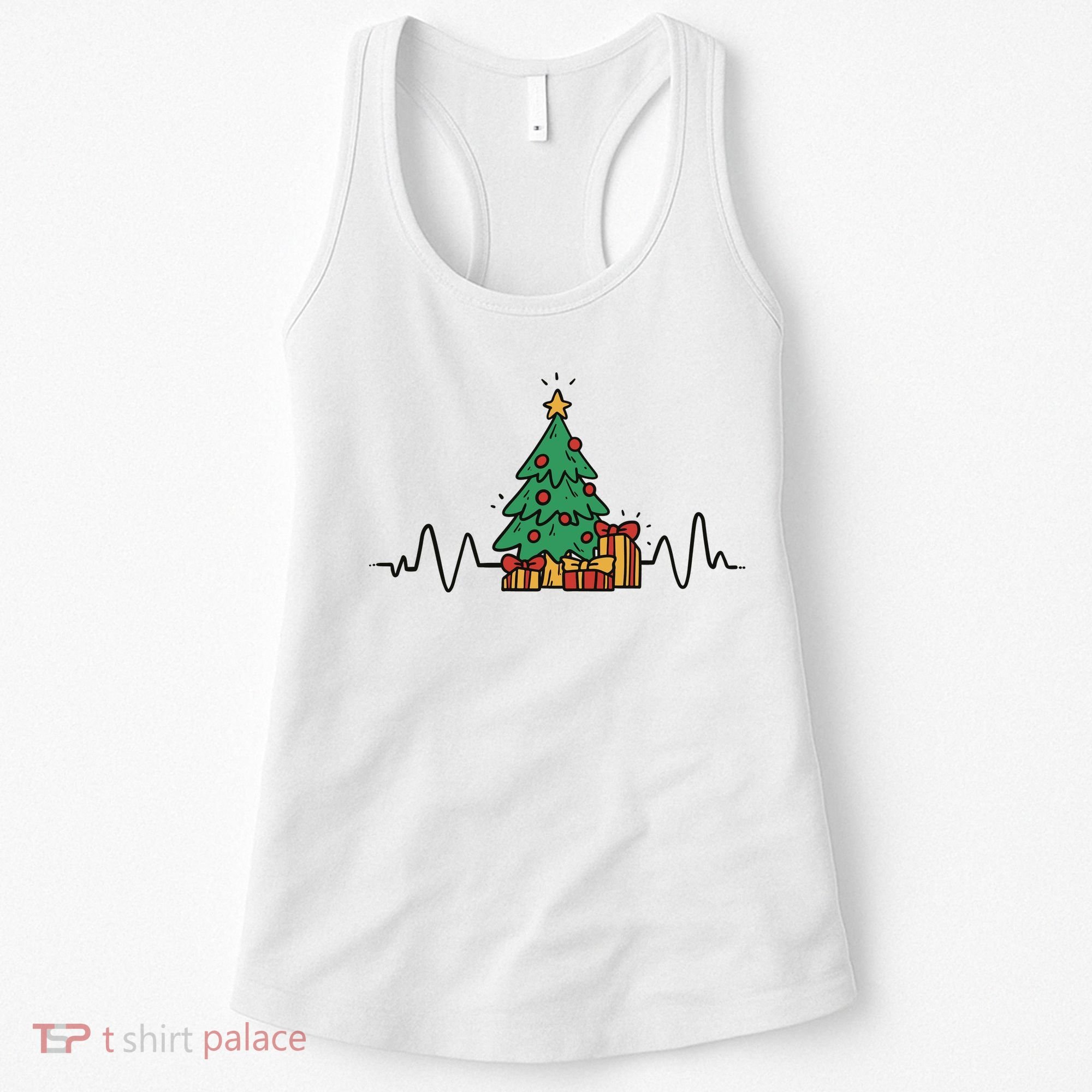 Heartbeat Christmas Holiday Women's Tank Top