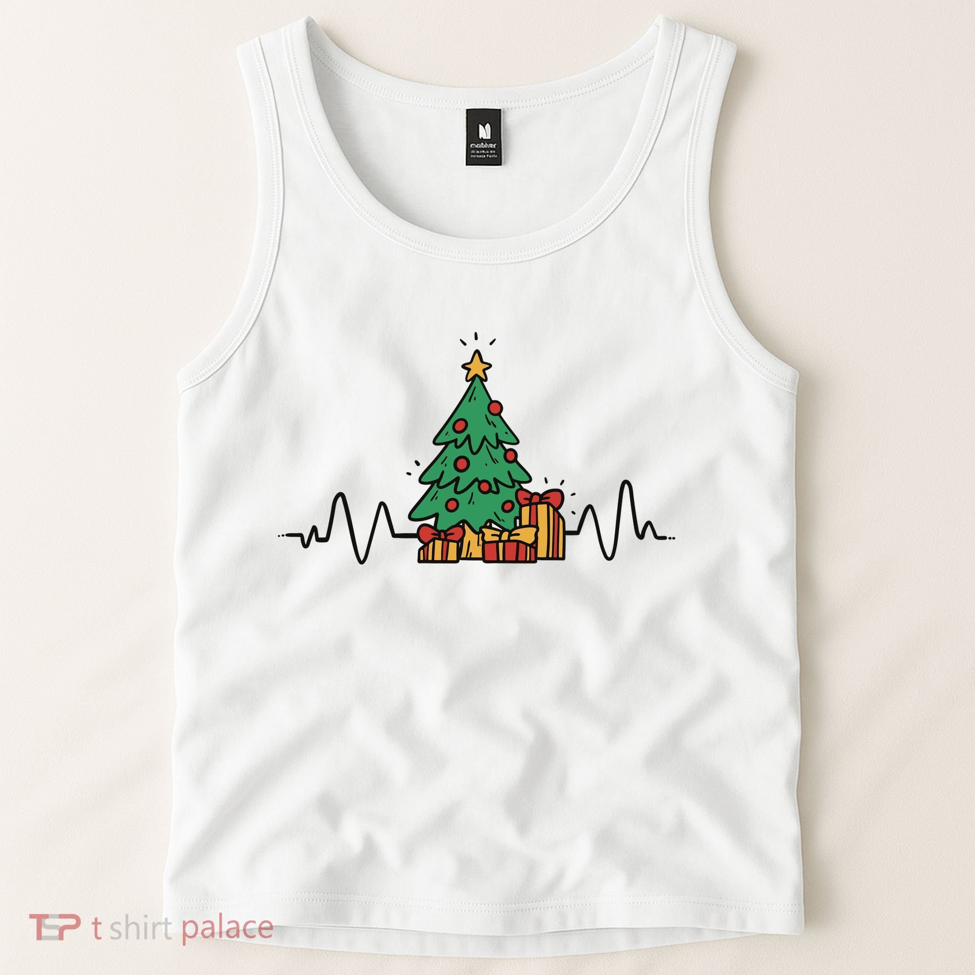 Heartbeat Christmas Holiday Tank Top