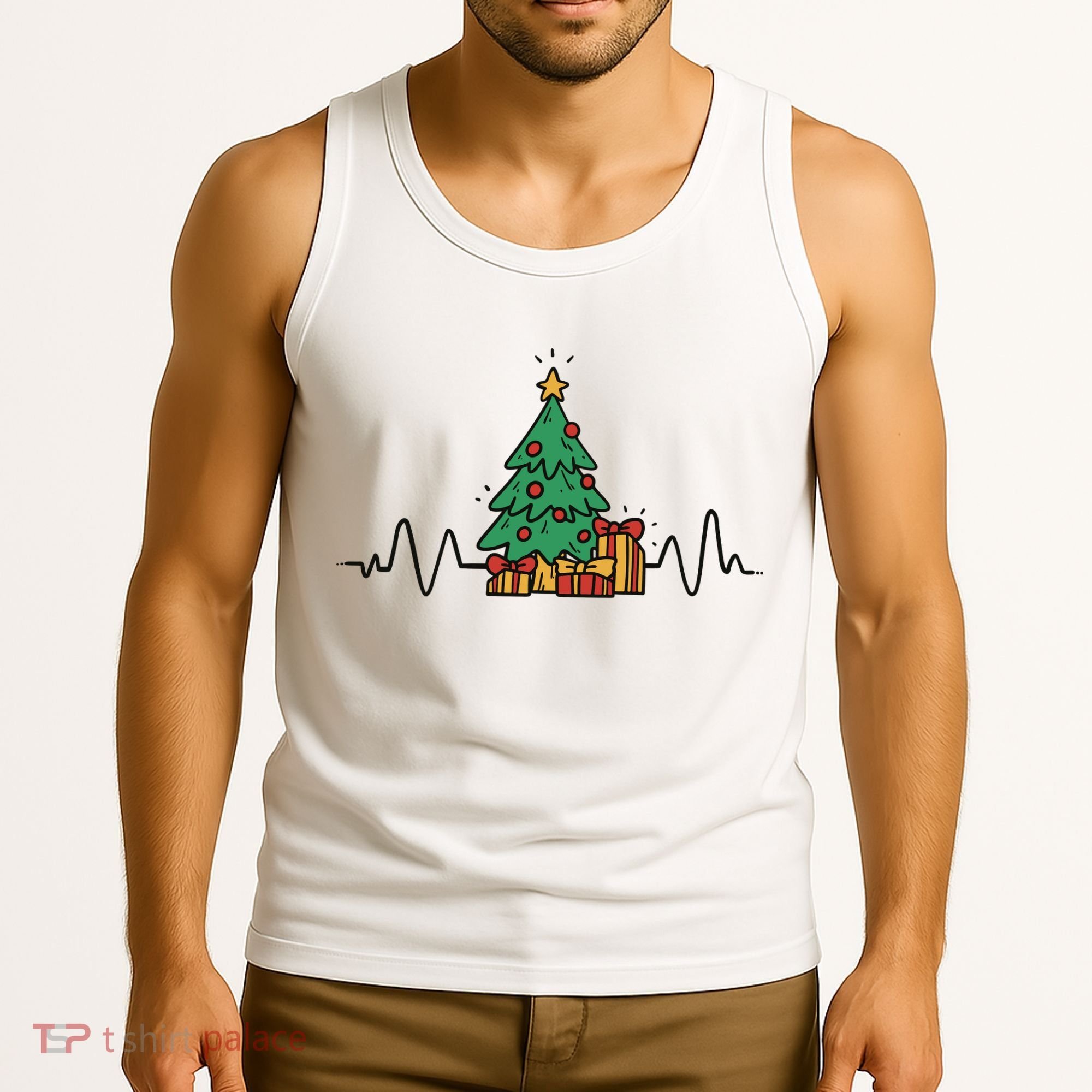 Heartbeat Christmas Holiday Tank Top