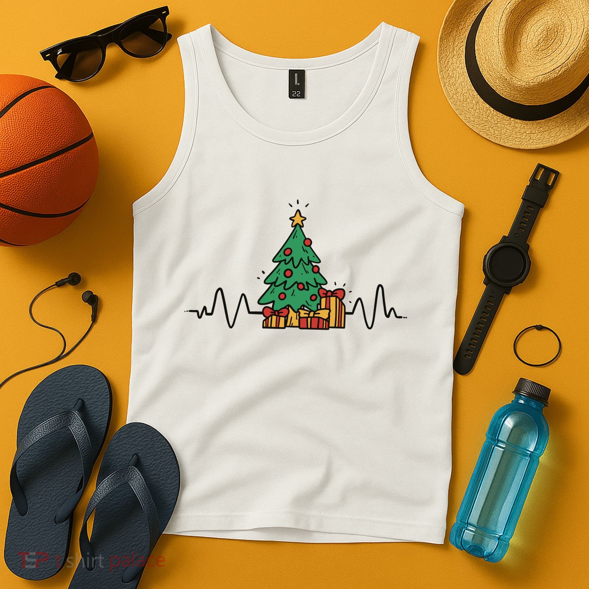 Heartbeat Christmas Holiday Tank Top