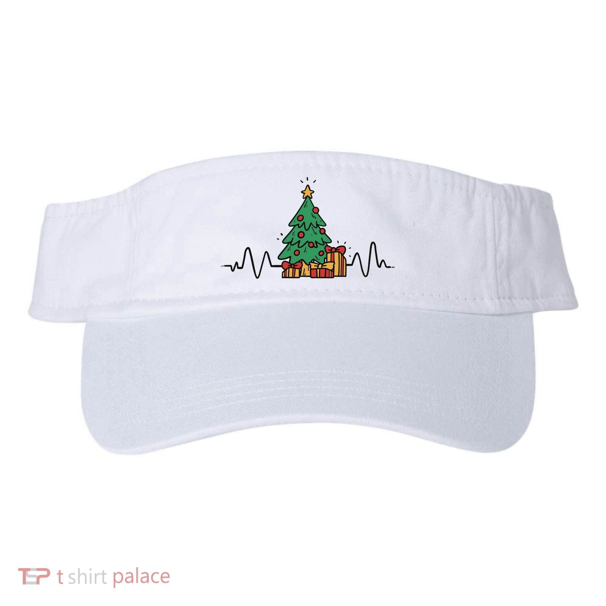 Heartbeat Christmas Holiday Visor