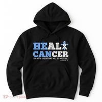 He Can Heal Cancer Lung Cancer Awareness Christian Religious Hoodie thumb 0