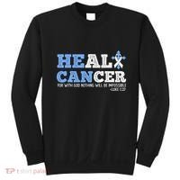 He Can Heal Cancer Lung Cancer Awareness Christian Religious Sweatshirt thumb 0