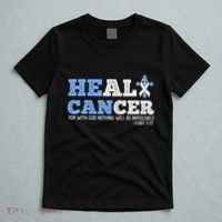 He Can Heal Cancer Lung Cancer Awareness Christian Religious T-Shirt thumb 5