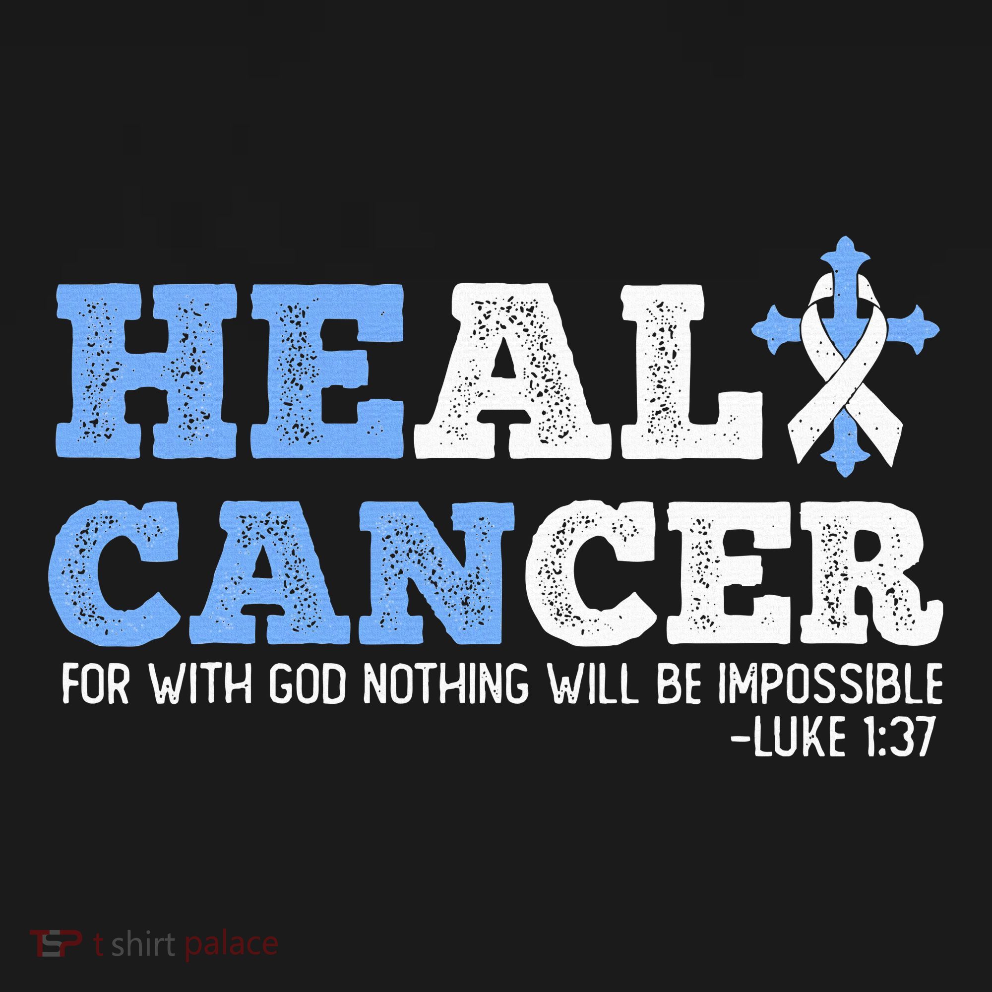 He Can Heal Cancer Lung Cancer Awareness Christian Religious T-Shirt