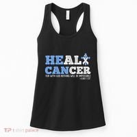 He Can Heal Cancer Lung Cancer Awareness Christian Religious Women's Tank Top thumb 0