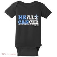 He Can Heal Cancer Lung Cancer Awareness Christian Religious Baby Bodysuit thumb 0