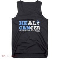 He Can Heal Cancer Lung Cancer Awareness Christian Religious Tank Top thumb 0