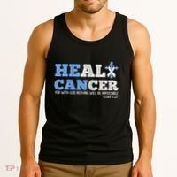 He Can Heal Cancer Lung Cancer Awareness Christian Religious Tank Top thumb 3