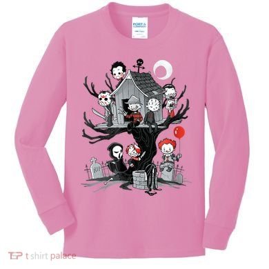 Horror Clubhouse Kids Long Sleeve Shirt