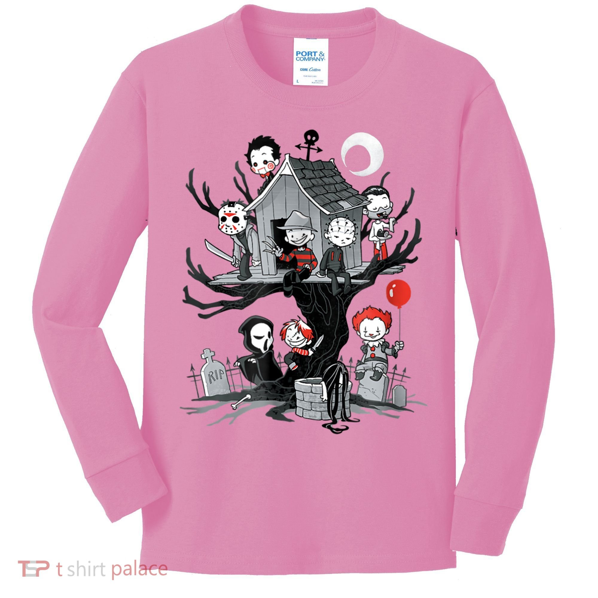 Horror Clubhouse Kids Long Sleeve Shirt