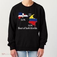 Half Colombian Half Dominican Flag Map Colombia Rd Dominican Women's Sweatshirt thumb 0