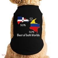 Half Colombian Half Dominican Flag Map Colombia Rd Dominican Doggie Tank thumb 0