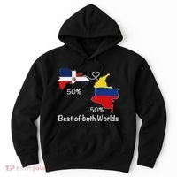 Half Colombian Half Dominican Flag Map Colombia Rd Dominican Hoodie thumb 0
