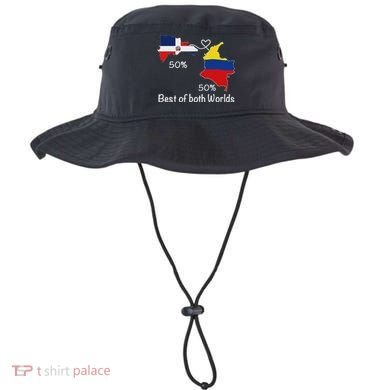 Half Colombian Half Dominican Flag Map Colombia Rd Dominican Bucket Hat