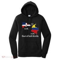 Half Colombian Half Dominican Flag Map Colombia Rd Dominican Women's Hoodie thumb 0