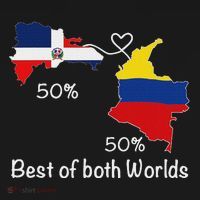 Half Colombian Half Dominican Flag Map Colombia Rd Dominican Women's Hoodie thumb 2