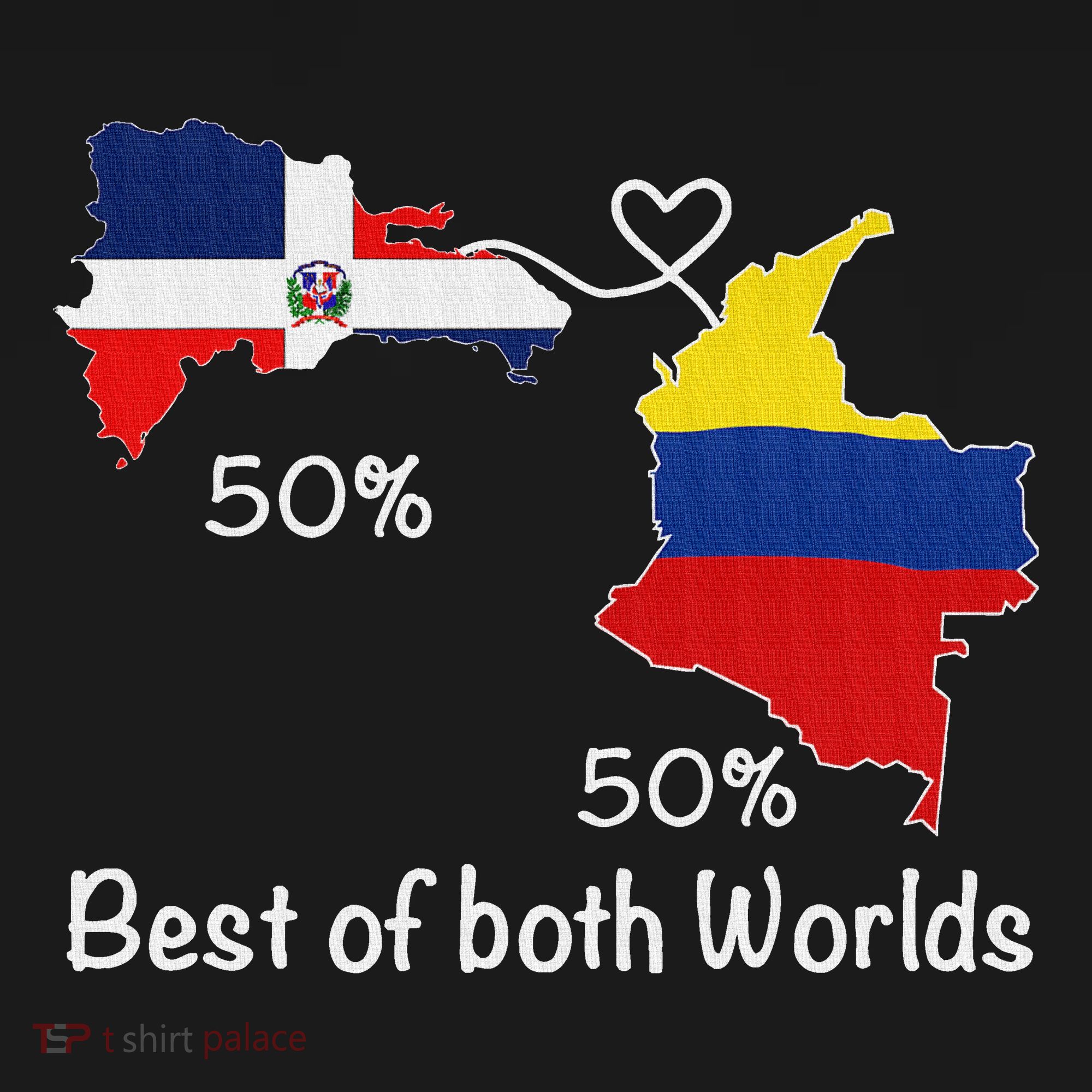 Half Colombian Half Dominican Flag Map Colombia Rd Dominican Women's Hoodie