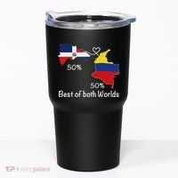 Half Colombian Half Dominican Flag Map Colombia Rd Dominican Tumbler thumb 0