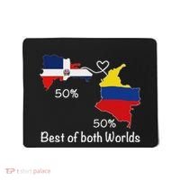 Half Colombian Half Dominican Flag Map Colombia Rd Dominican Mousepad thumb 0