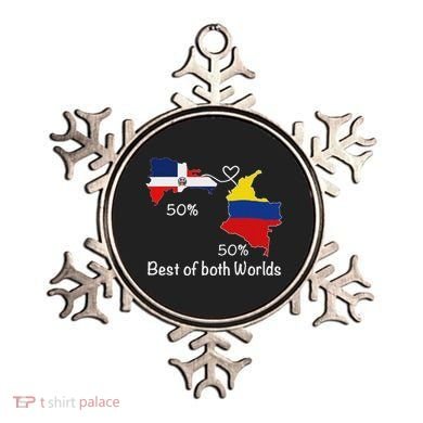 Half Colombian Half Dominican Flag Map Colombia Rd Dominican Ornament