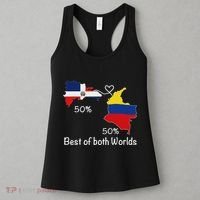 Half Colombian Half Dominican Flag Map Colombia Rd Dominican Women's Tank Top thumb 3