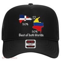 Half Colombian Half Dominican Flag Map Colombia Rd Dominican Hat thumb 0