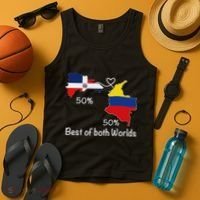 Half Colombian Half Dominican Flag Map Colombia Rd Dominican Tank Top thumb 4