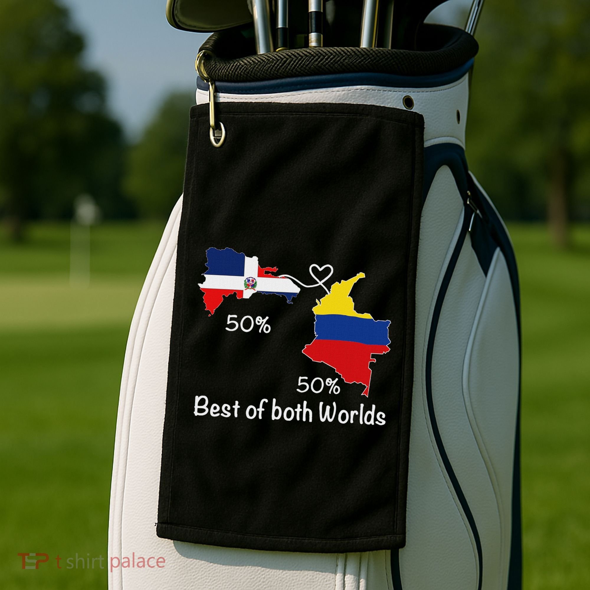Half Colombian Half Dominican Flag Map Colombia Rd Dominican Golf Towel