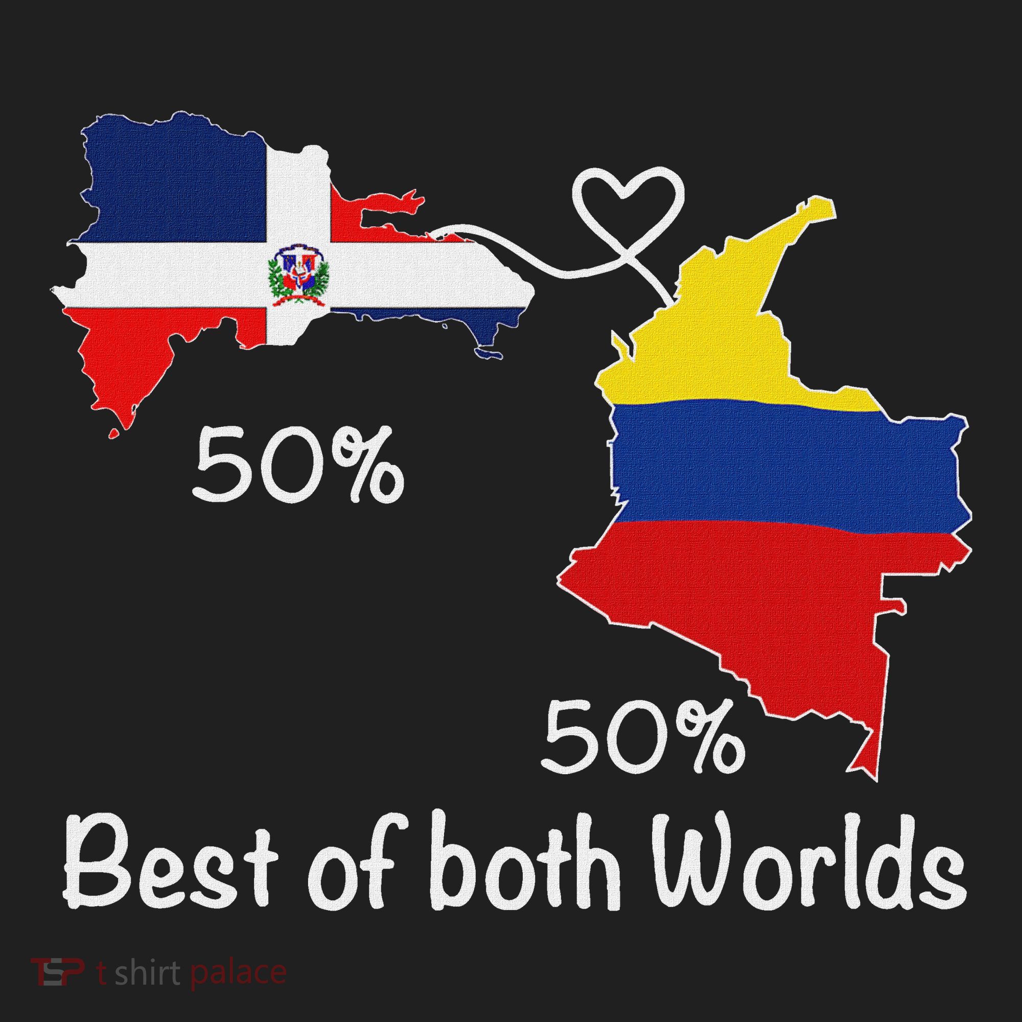 Half Colombian Half Dominican Flag Map Colombia Rd Dominican Golf Towel