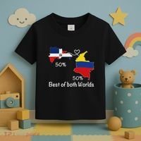 Half Colombian Half Dominican Flag Map Colombia Rd Dominican Toddler T-Shirt thumb 3