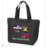 Half Colombian Half Dominican Flag Map Colombia Rd Dominican Tote Bag thumb 3