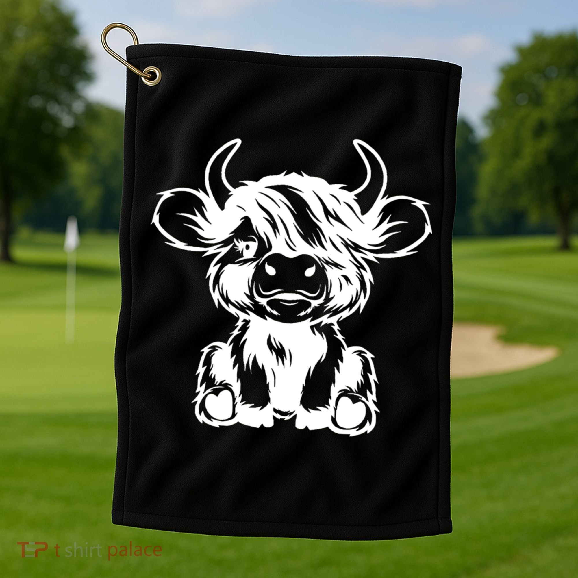 Highland Cow Golf Towel